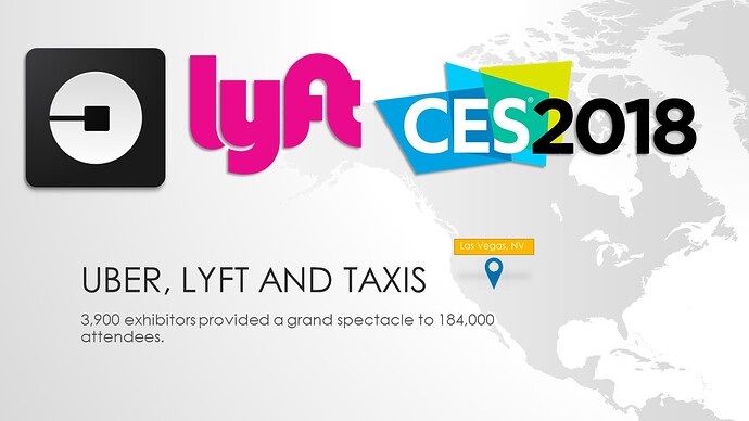 Uber, lyft and taxis CES 2018