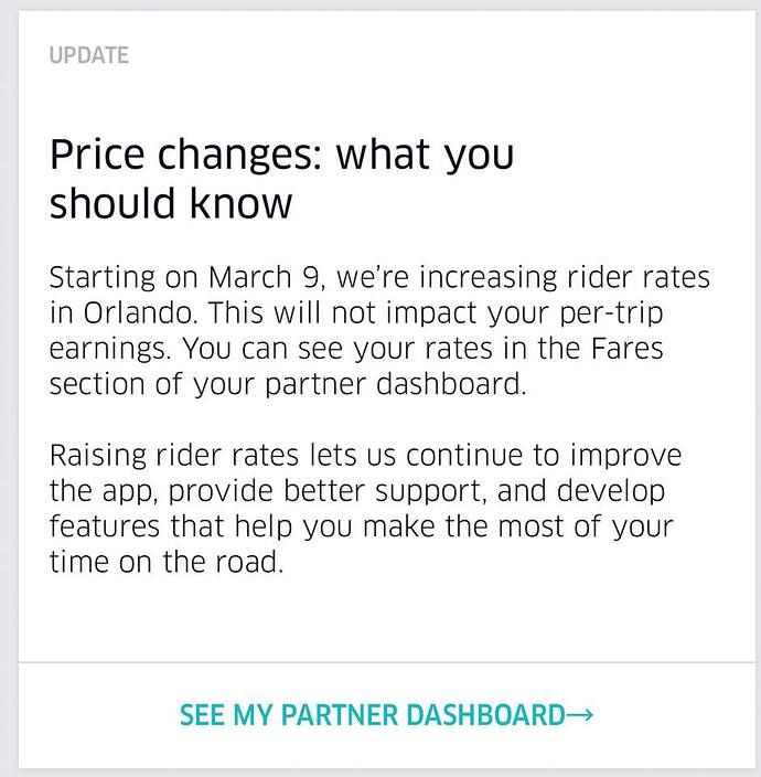 Uber Miami Ride Rate Increase