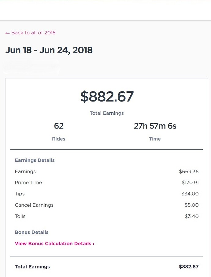 uber driver earning over 2000