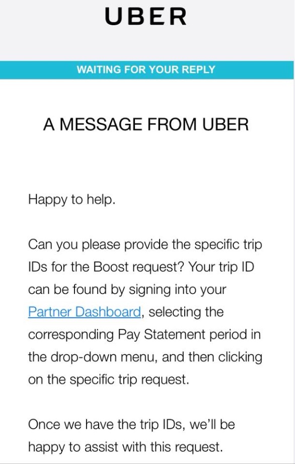 Uber Customer Service