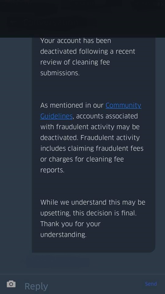 Uber Customer Service Deactivated